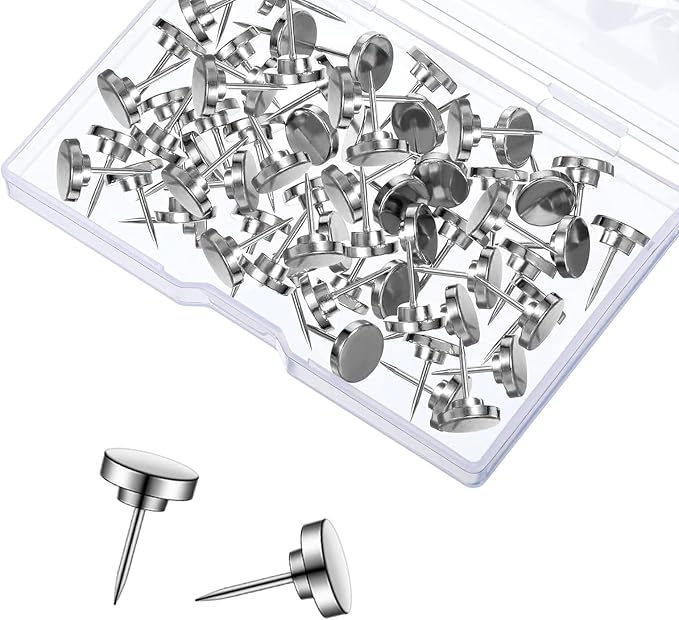 Silver Heavy Duty Thumb Tacks, Push Pins by lengedhope