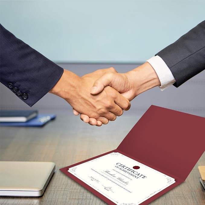 BELLE KR® Red Certificate Holders 8.5 x 11, Documents and Diplomas - Image 6