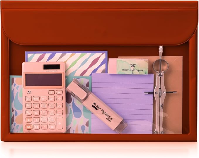 Mr. Pen Red Plastic File Folders by MrPen