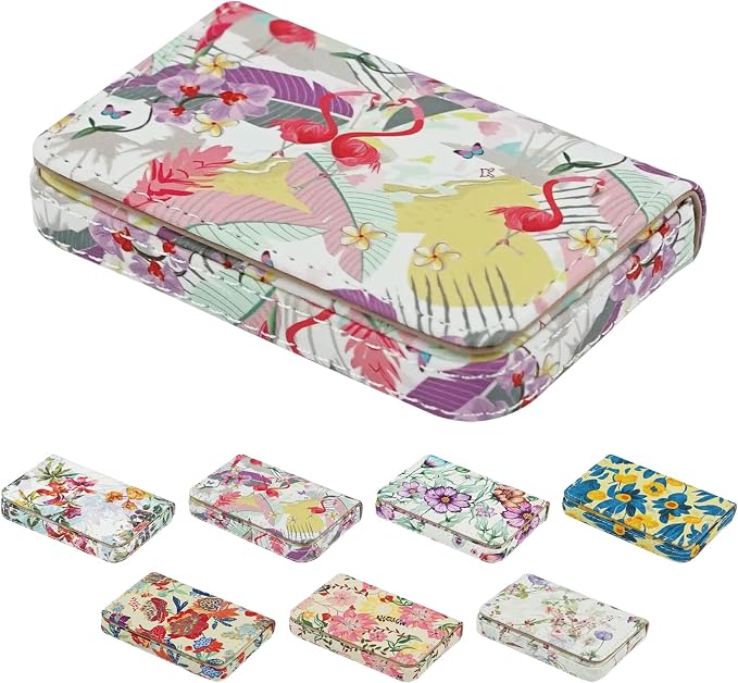 Business Card Holder，PU Leather Business Card Case Color Printing Pattern Card by AI-DEE