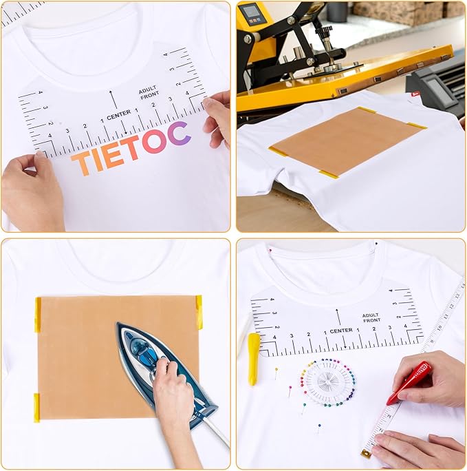 18Pcs Sublimation Accessories, Tshirt Ruler Guide Vinyl Alignment Tool - Image 4