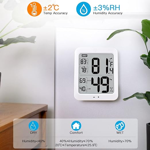 TXL Large Digital Hygrometer Indoor Thermometer - Image 3