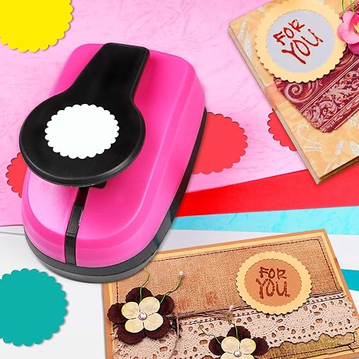 Circle Paper Punches, Scalloped Circle Punch, 1.97 Circles Hole Puncher - Image 7