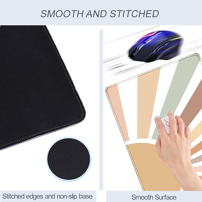 Boho Desk Mat, Sunshine Large Mouse Pad, XXL Mousepad Long Laptop Keyboard Mat - Image 5