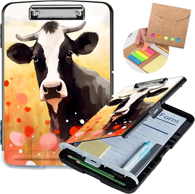 Clipboard with Storage, Heavy Duty Plastic Storage Clipboard with Low Profile by Unknown