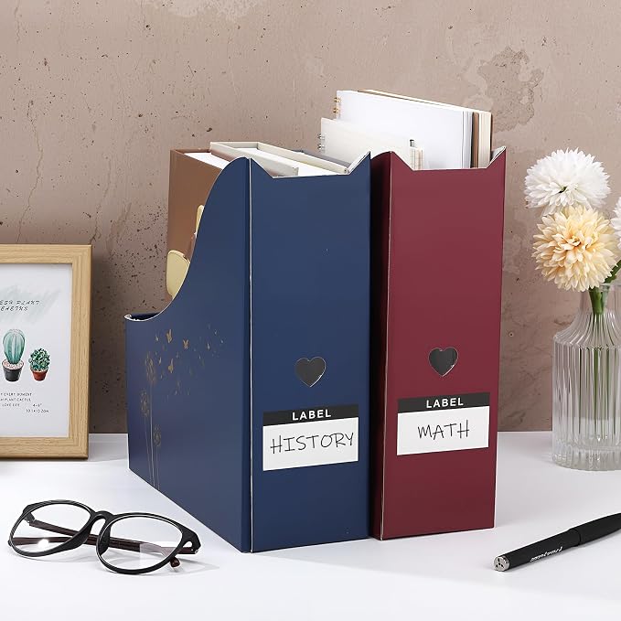 24 Floral Cardboard Magazine Holders Set, File Folders Organizer Decorative - Image 7