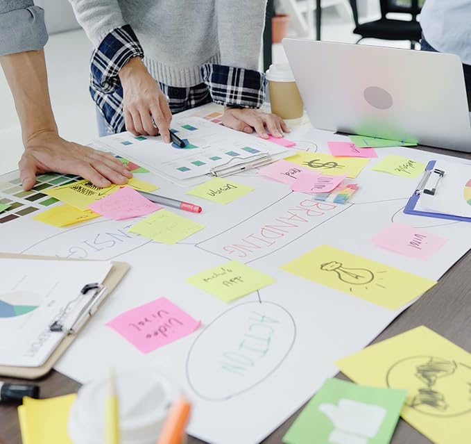 2400 pcs Yellow Sticky Note, 3 x 3 Yellow Note Pads, Strong Adhesive Sticky Notes, Self Sticky Notes for Home School Office Desk Accessories (24 Pads)-DeskLoop Office