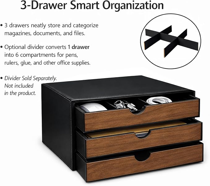 UnionBasic Document Organizer, 3-Drawer File Cabinet Document Storage Box - Image 5