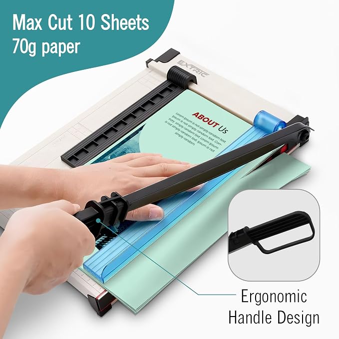 EXTRIC Paper Cutter Heavy Duty 12” Guillotine Papers Trimmer Safety Guard - Image 4