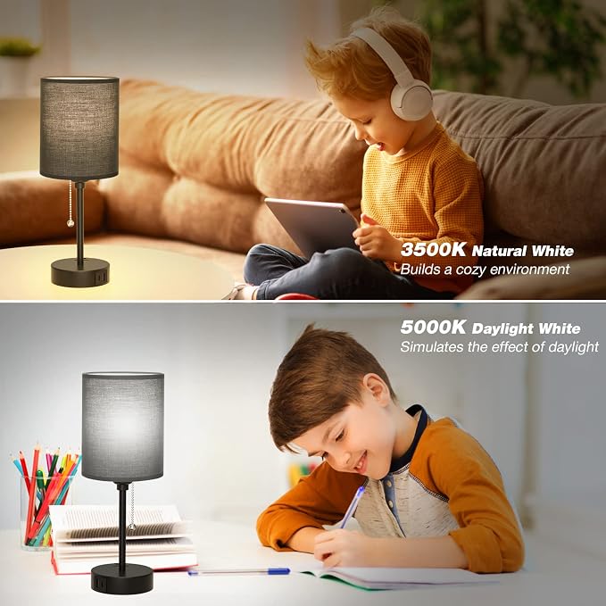 Dicoool Black Bedroom Lamp 3 Color Temperatures - Image 7