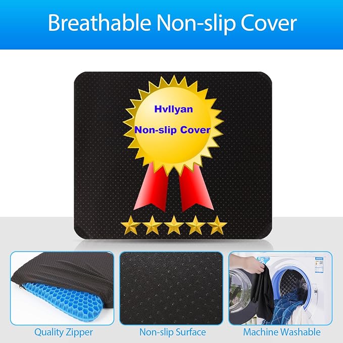 Hvllyan Gel Seat Cushion for Long Sitting, Gel Cushion for Wheelchair Soft - Image 7