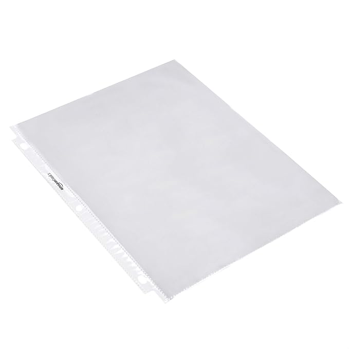 Amazon Basics Sheet Protectors for 3 Ring Binder, Top Loading - Image 3