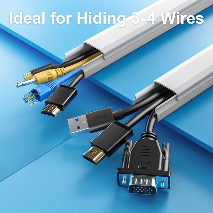 Yecaye TV Cord Hider, 42in Cord Cover, Large Cable Hider, Wire Covers - Image 4