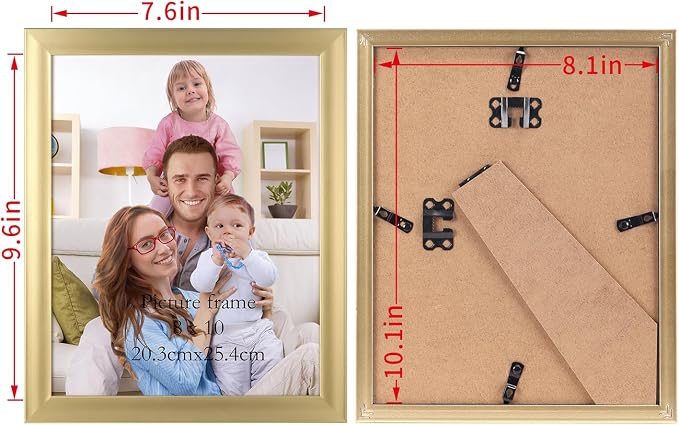 Giftgarden 8x10 Picture Frame Gold Set of 12 - Image 3