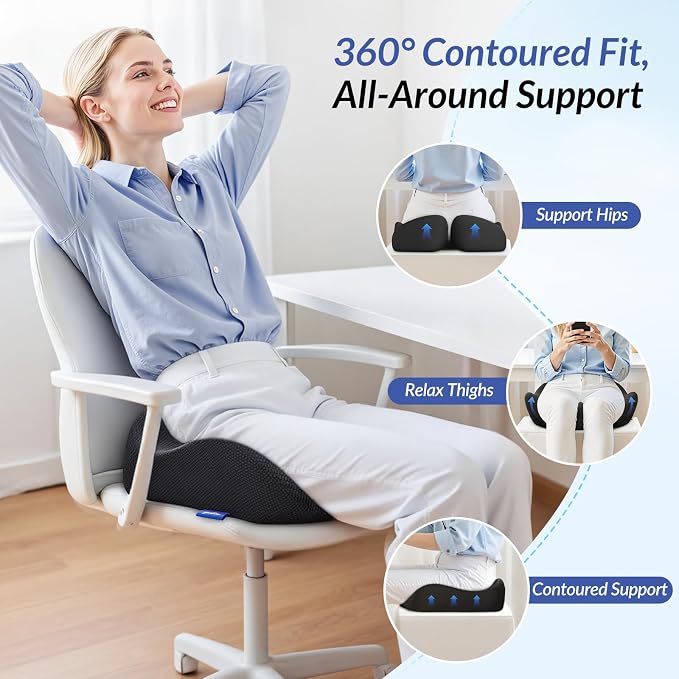 ZIKEE Pioneering Seat Cushion for Pressure Relief, Ergonomic Office Chair - Image 4