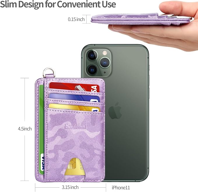 Slim Minimalist Front Pocket Wallet, RFID Blocking Credit Card Holder Wallet - Image 7