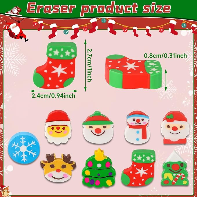 JULMELON 72PCS Christmas Party Favors Set, Pencils - Image 2