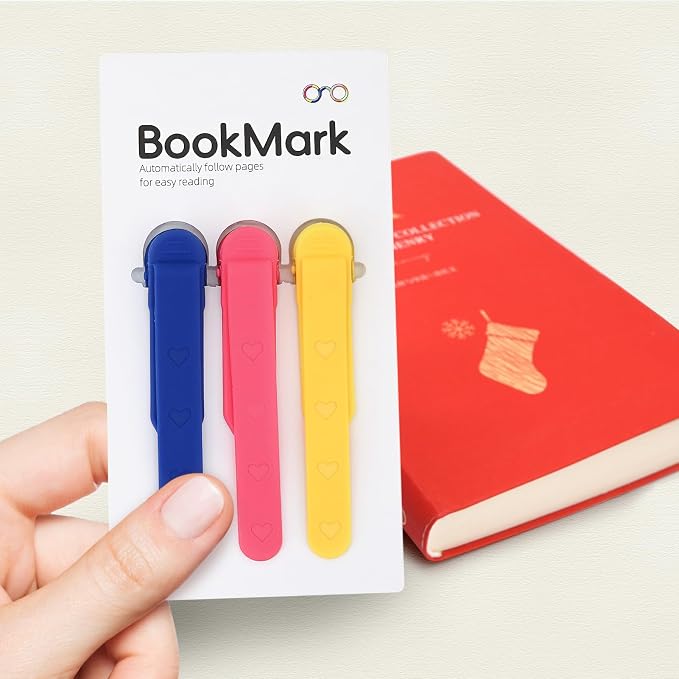 SMUK 3 Pieces Silicone Heart Bookmarks - Image 5