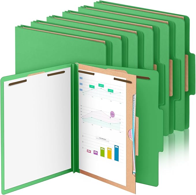 Skyygemm 12 Pcs Classification Folders 3 Pocket Dividers Letter Size Employee by Skyygemm