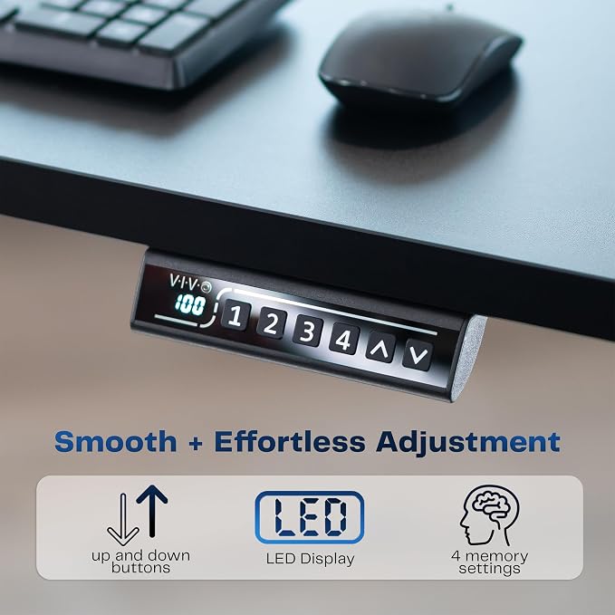 VIVO Electric 60 x 30 in Rustic Standing Desk, Memory Height Adjustment - Image 6