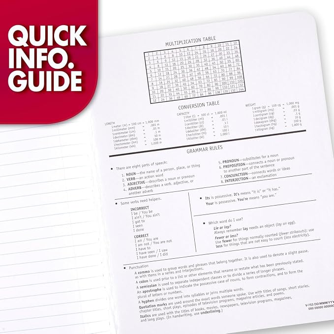 Mead Composition Notebook, Wide Ruled Paper, 7.5" x 9.75", 100 Sheets - Image 5