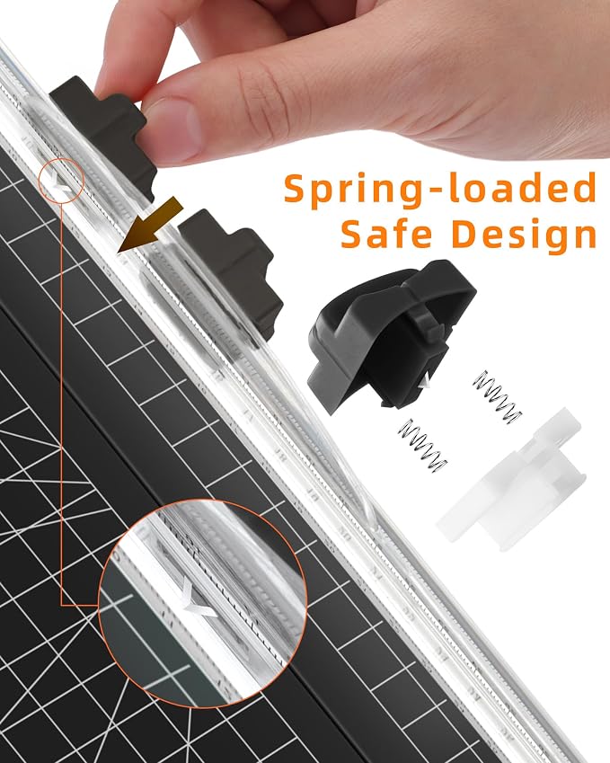 Firbon 2Pcs Refill Blades for A4 A5 Paper Cutter, Spring-Loaded Safeguard - Image 4
