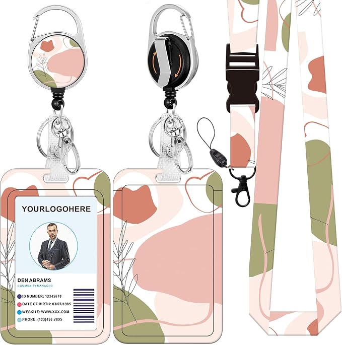 Badge Lanyard and ID Badge Holder, Retractable Badge Reels by BILLTEFUL