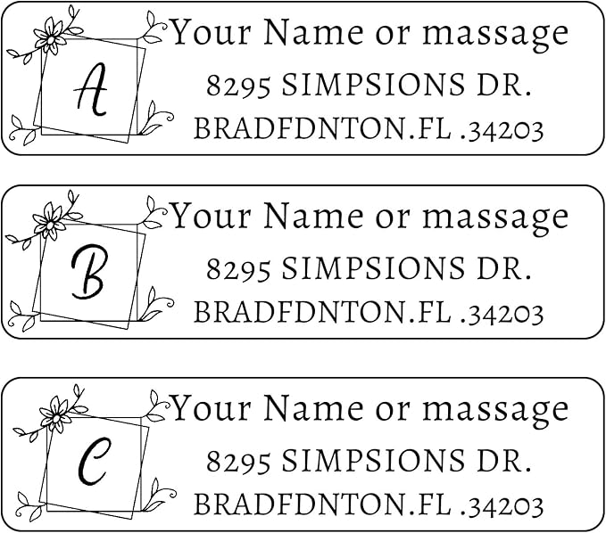 LINMAGCO Personalized Return Address Labels Clear 500 Pcs Mail Labels by LINMAGCO