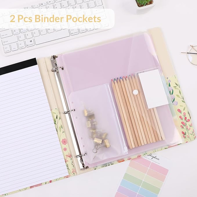SKYDUE 1 Inch 3-Ring Binder - Image 2