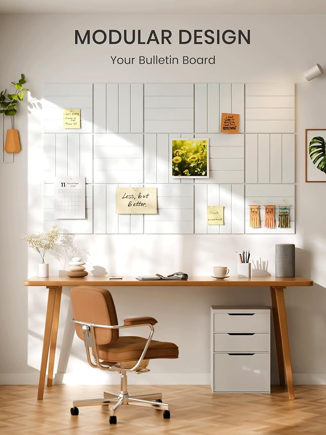 Bumusty Large Cork Board Alternative-36 x 24" Felt Bulletin Board Tiles - Image 6