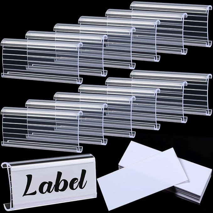 Yulejo 150 Pcs Plastic Wire Shelf Label Holders - Image 5