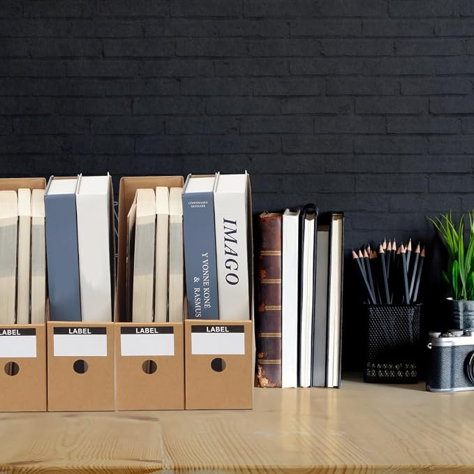 24 Pcs Cardboard Magazine File Holders, Bulk Kraft Paper Magazine Book Bin Box - Image 3