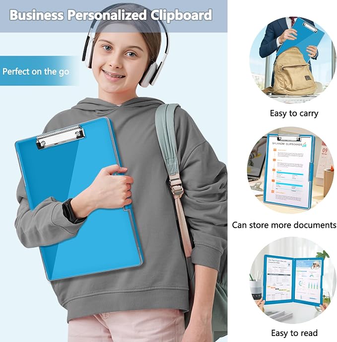 SFLHHDM Clipboard with Storage, Heavy Duty Clip Boards 8.5x11 with 2 Storage - Image 7