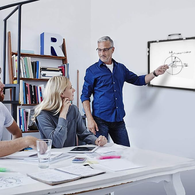 Whiteboard Dry Erase Boards, Portable White Board Double Sided Magnetic Board - Image 3
