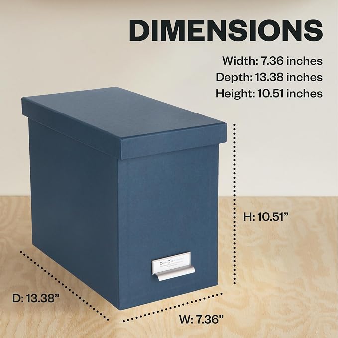 Bigso John Fiberboard Label Frame Desktop File Storage Box - Image 6