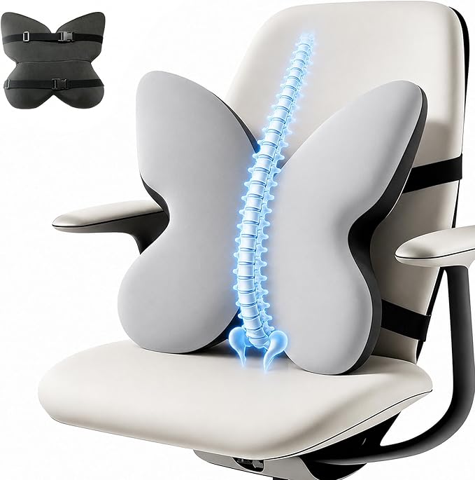 Memory Foam Lumbar Support Pillow, Back Support by FoKon