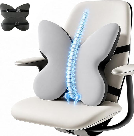 Memory Foam Lumbar Support Pillow, Back Support by FoKon