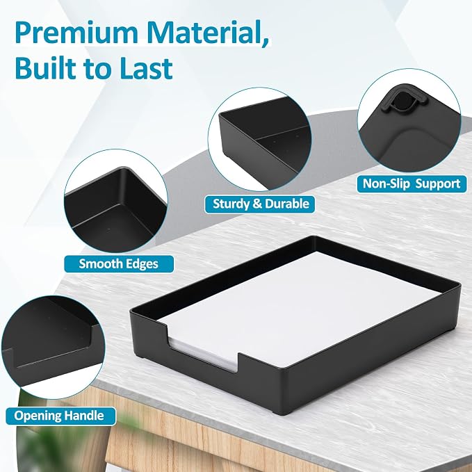 Letter Tray, Desk Organizer Tray, A4 Plastic Paper Tray Organizer - Image 4