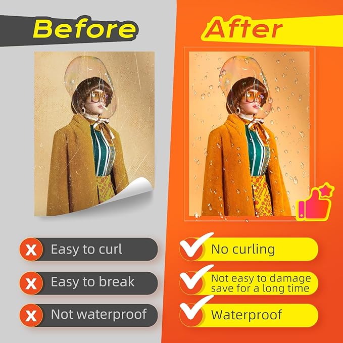 Self Adhesive Laminating Sheets,4Mil 8.5x11inches,Bulk Package 100Sheets Self Sealing Laminating Sheets, Self Adhesive Contact Paper,Clear Laminate Sheets for Stickers,No Machine Needed-DeskLoop Office