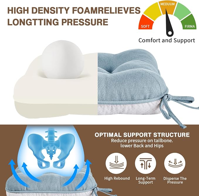 BETU Chair Cushions for Dining Chairs Set of 4, 3.5" Thick Kitchen Table Chair - Image 5