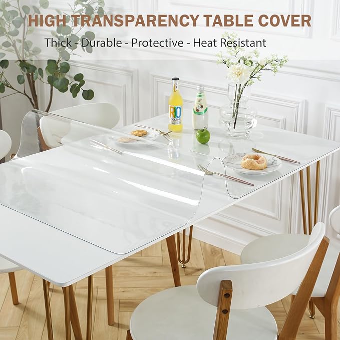 LovePads Clear Desk Mat 16 x 42 Inch, 1.5mm Thick Clear Table Protector - Image 2