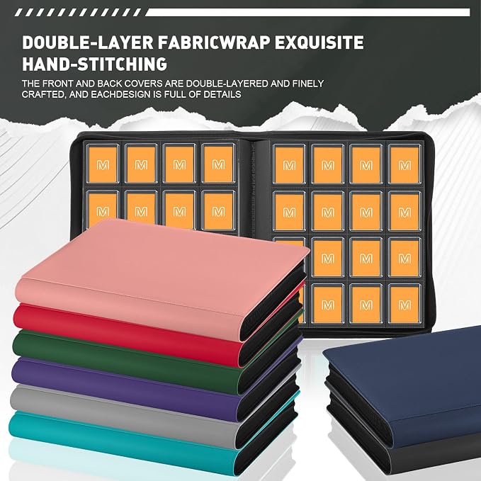 16 Pocket Toploader Binder, Holds 640 Top Loaders, Top Loader Binder - Image 5