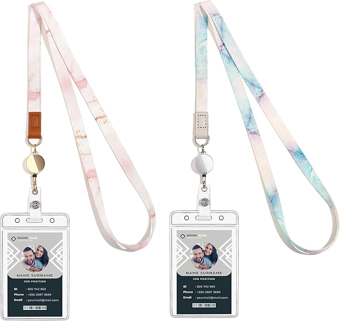Cute Lanyard id Holder Durable Retractable Lanyards by COOKOOKY