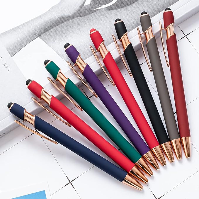 Custom Engraved Ballpoint Pens Bulk, Personalized with Name/Logo, Black or Blue Ink, Smooth Writing for Office, School, Business, Church, Reunion 100 Pcs Bulk Purple