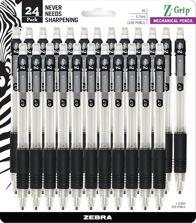 Zebra Pen, Z-Grip Mechanical Pencil, Smooth Writing, Latex-Free Grip, 0.7mm Lead by ZebraPen