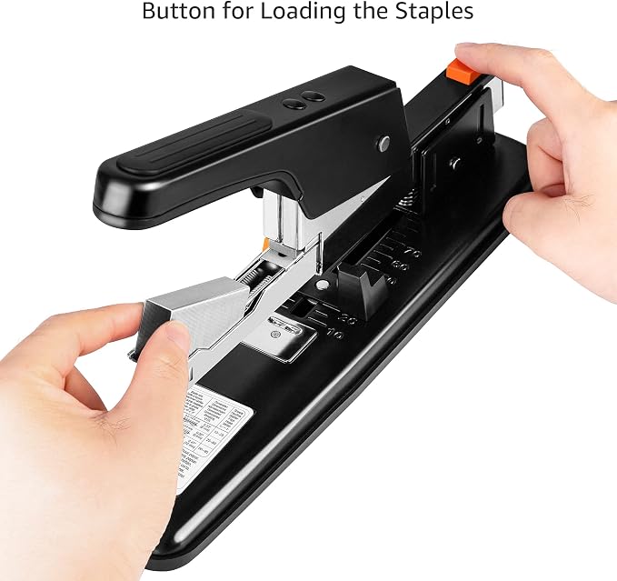 Amazon Basics Heavy-Duty Stapler, 90 Sheets High Capacity, Large Office Stapler - Image 2