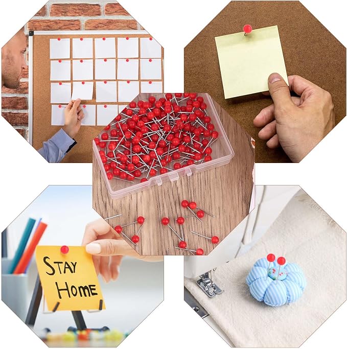 200pcs Map Push Pins, Round Head Travel Map Pins Small Thumb Tacks Marking - Image 7