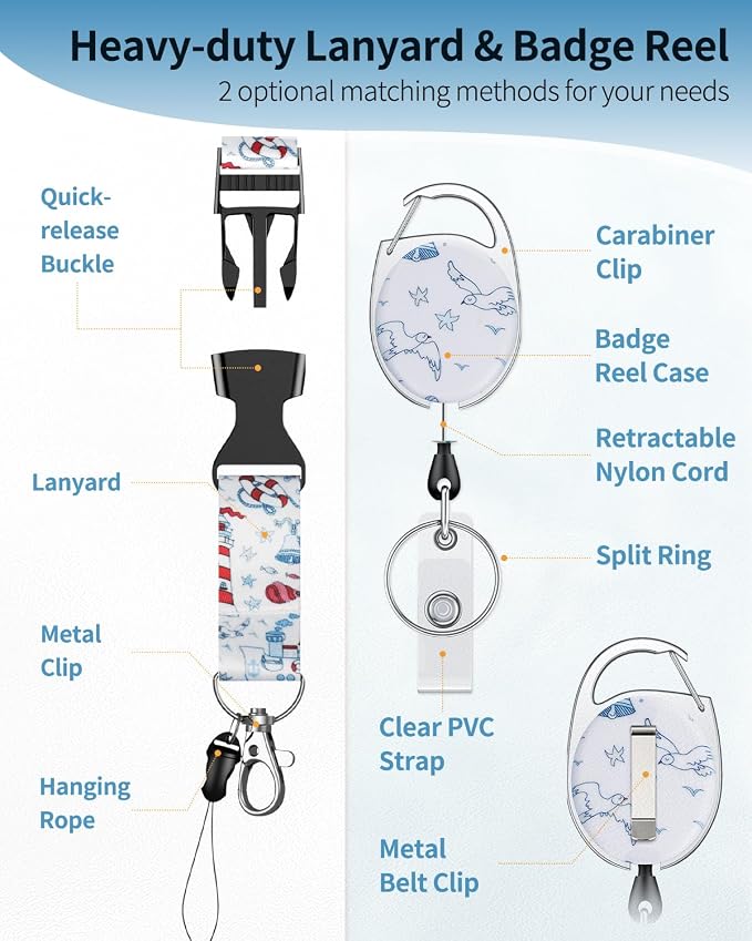 Uniclife Fashionable Sliding Badge Holder Cruise Pattern Plastic Case - Image 3