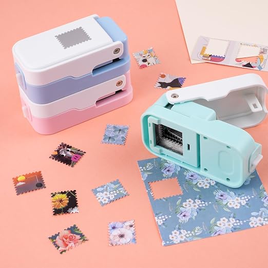 CYFUN DESIGN 3 Pcs Stamp Punch, 1x0.8 inch Postage Stamps Punch, Stamp Cutter - Image 5