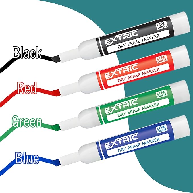 EXTRIC Dry Erase Markers 48 Whiteboard Markers Chisel Tip Bulk, Teachers | Use- - Image 4